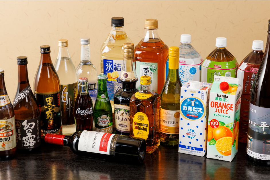 飲み放題のお飲み物